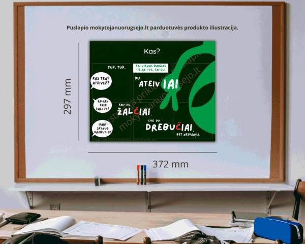 Lietuvių kalbos rašybos taisyklių DIDŽIŲJŲ PLAKATŲ rinkinys A3 (14 vnt.) - Image 10