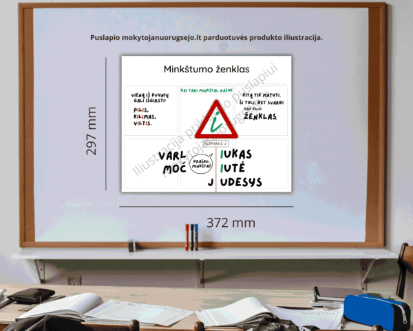 Lietuvių kalbos rašybos taisyklių DIDŽIŲJŲ PLAKATŲ rinkinys A3 (14 vnt.) - Image 4