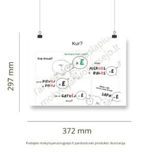 Lietuvių kalbos rašybos taisyklių DIDŽIŲJŲ PLAKATŲ rinkinys (14 vnt.) - Image 4