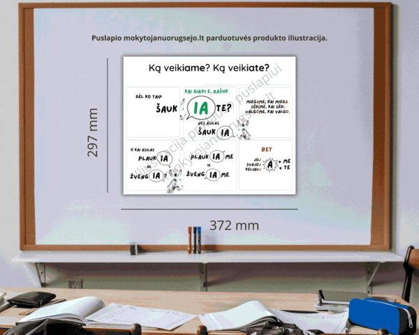 Lietuvių kalbos rašybos taisyklių DIDŽIŲJŲ PLAKATŲ rinkinys A3 (14 vnt.) - Image 2