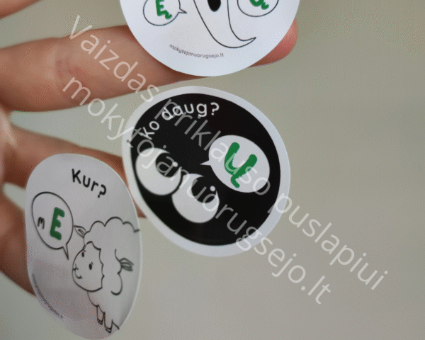 Lietuvių kalbos rašybos taisyklių LIPDUKŲ rinkinys (160 vnt.) - Image 3