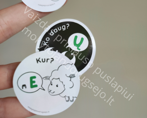 Lietuvių kalbos rašybos taisyklių LIPDUKŲ rinkinys (160 vnt.) - Image 5