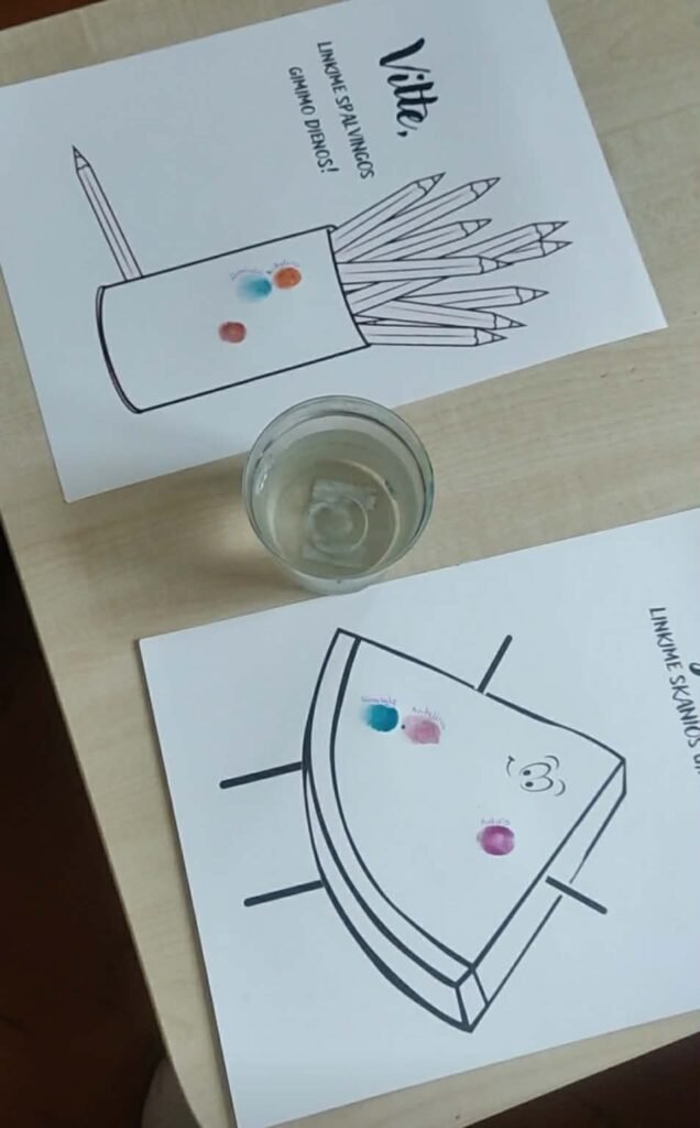 gimimo diena klasėje mokykloje pagal mokytoją Neringą
